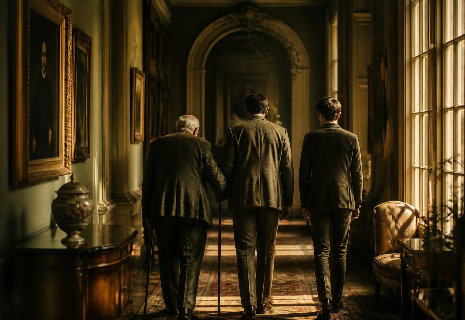 Tres generaciones de una familia empresaria