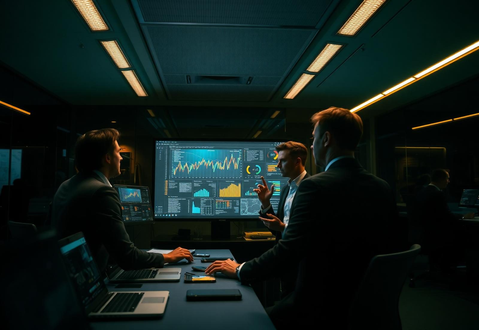 Sala de monitoreo e infraestructura tecnológica empresarial